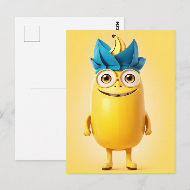 Funny Banane Postkarte (Vorne/Hinten)