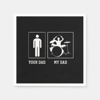 Funny Band Vater Drummer Mein Vater Vatertag Serviette