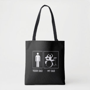 Funny Band Vater Drummer Mein Vater Vatertag Tasche