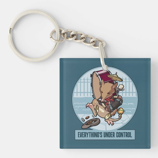 Funny Bandicoot Alles ist unter Kontrolle Band Schlüsselanhänger (Vorderseite)