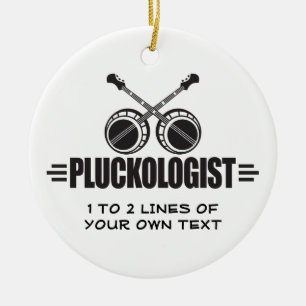 Funny Banjo Keramik Ornament