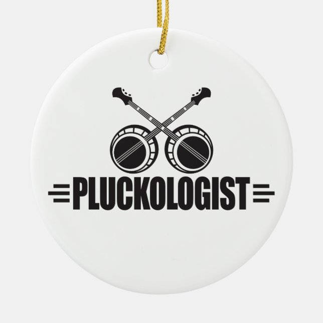 Funny Banjo Player Keramikornament (Vorne)