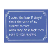 Funny Bank Current Account Joke