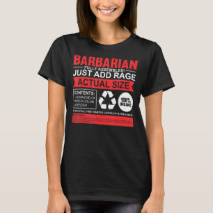 Funny Barbarian Role Play RPG Element Würfel Gamer T-Shirt