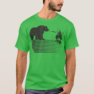 Funny Barbecue Bear Grillen Naturwald T-Shirt