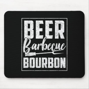 Funny Barbecue Beer Bourbon Grafik Frauen Männer M Mousepad