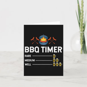Funny Barbecue Koch Grillen Timer Beer Drink Party Karte