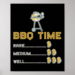 Funny Barbecue Koch Räucherter Fleischbiere Trinkg Poster