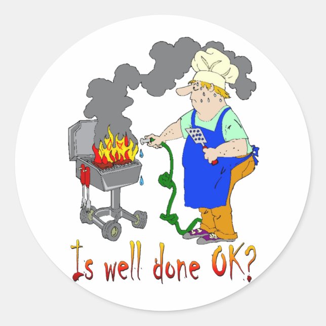 Funny Barbeque Design - Ist gut gemacht? Runder Aufkleber (Vorderseite)