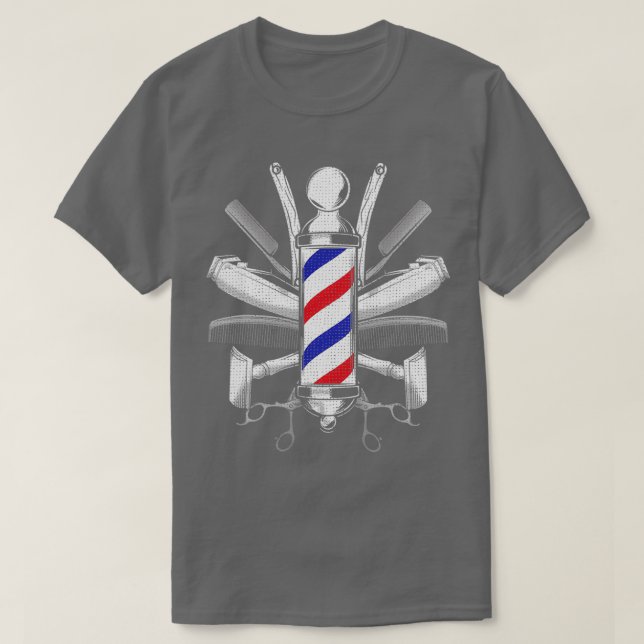 Funny Barber Geschenk für Männer Barbershop Pole T T-Shirt (Design vorne)