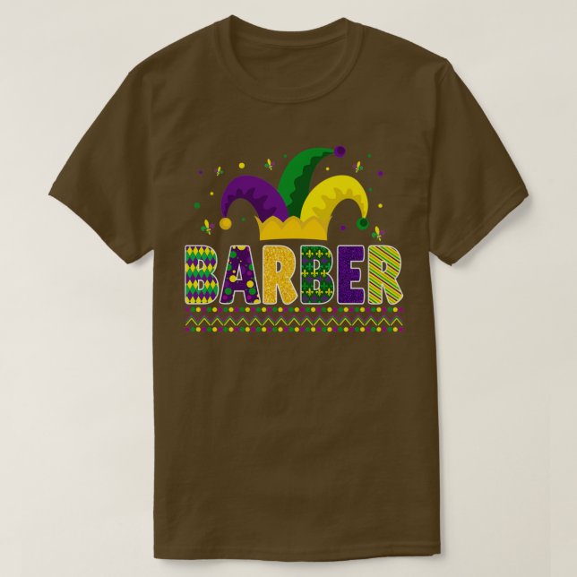 Funny Barber Mardigras Niedlich Barber T-Shirt (Design vorne)