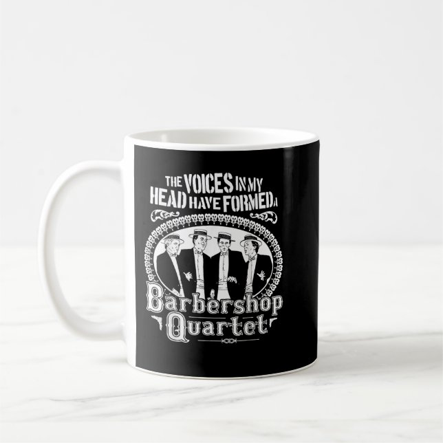 Funny Barbershop Quartett - Musik singen PicksPlac Kaffeetasse (Links)