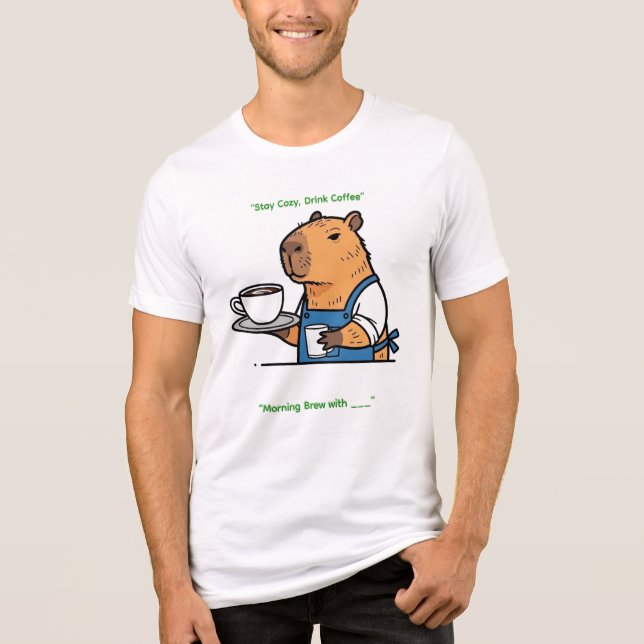  Funny Barista Capybara Shirt (Vorderseite)