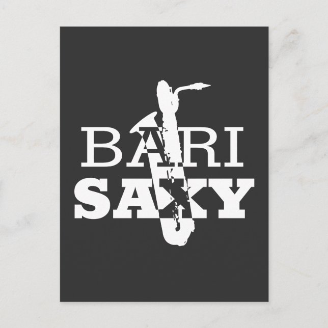 Funny Baritone Saxophone Geschenk für Bari Saxopho Postkarte (Vorderseite)