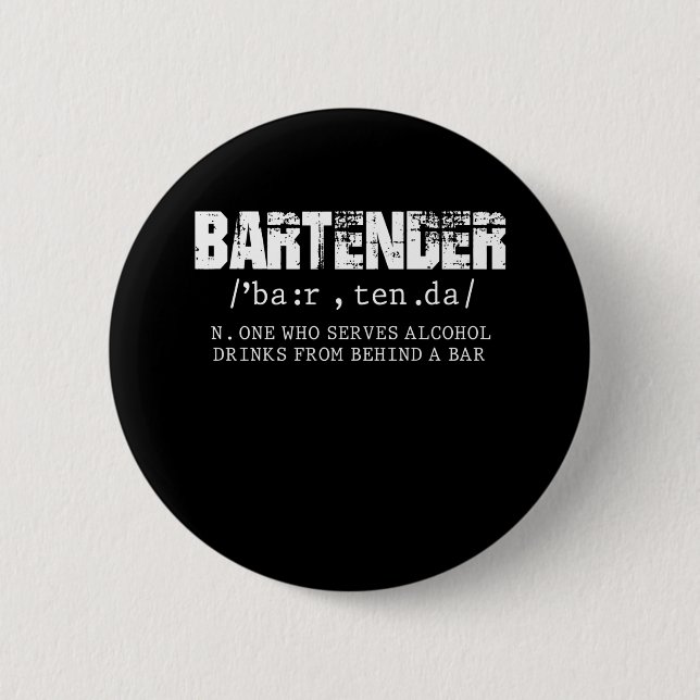Funny Barkeeper Alcohol Mixer Barkeeper Jokes Button (Vorderseite)