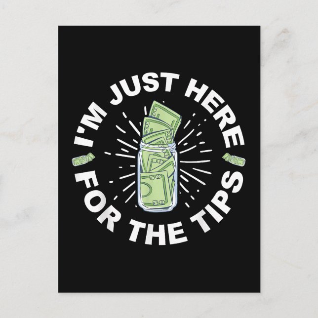 Funny Barkeeper Just Postkarte (Vorderseite)