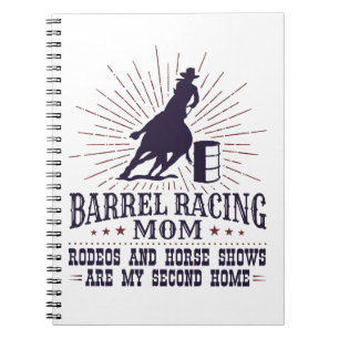 Funny Barrel Racing Mama Rodeos Zweite Zuhause Notizblock