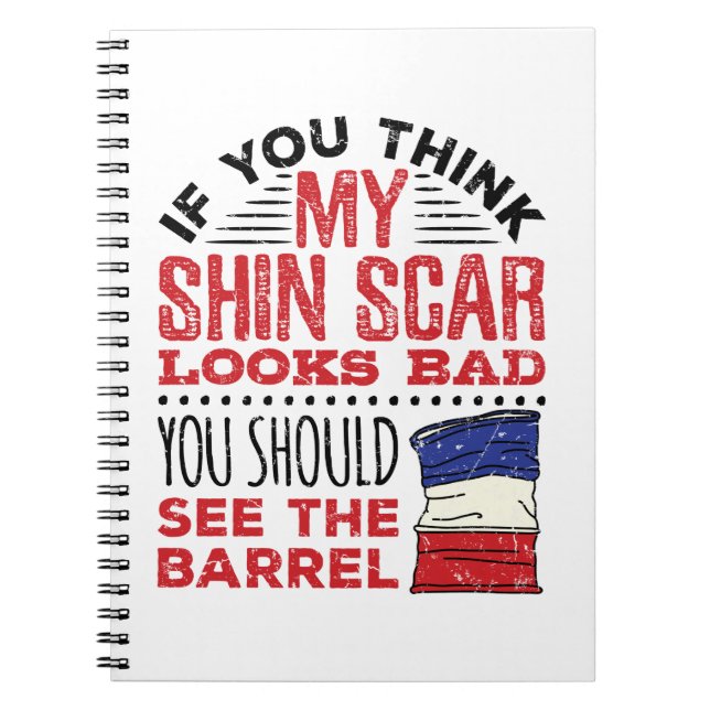 Funny Barrel Racing Shin Scar Rodeo Cowgirl Notizblock (Vorderseite)