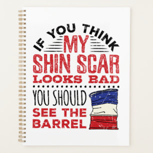Funny Barrel Racing Shin Scar Rodeo Cowgirl Planer