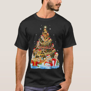 Funny Bartded Dragon Weihnachtsbaum T-Shirt