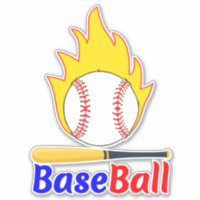 Funny Baseball Ball & Bat, Fan