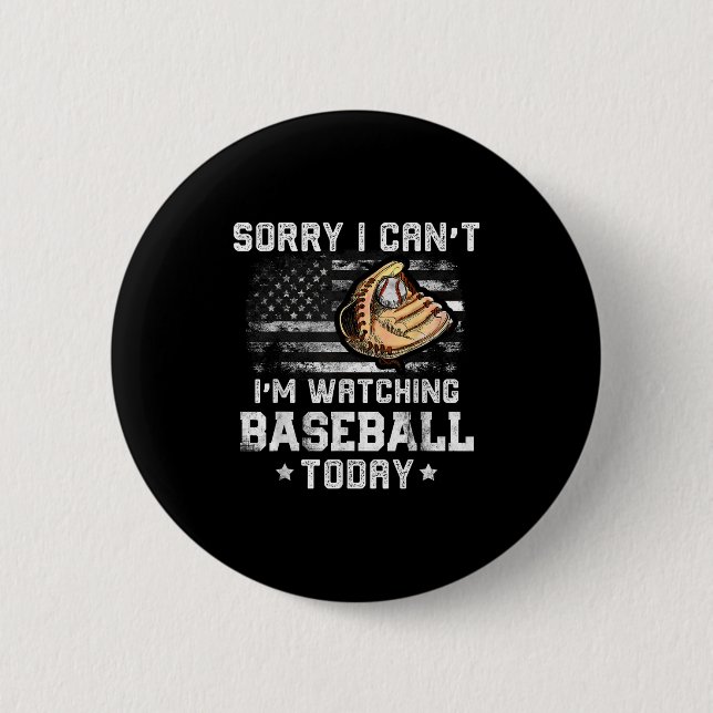Funny Baseball Boys Sorry, dass ich nicht sehen ka Button (Vorderseite)