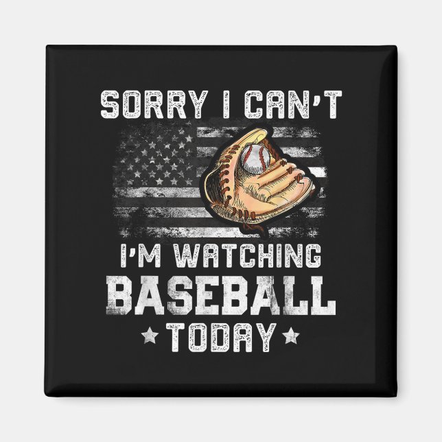 Funny Baseball Boys Sorry, dass ich nicht sehen ka Magnet (Vorne)
