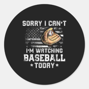 Funny Baseball Boys Sorry, dass ich nicht sehen ka Runder Aufkleber