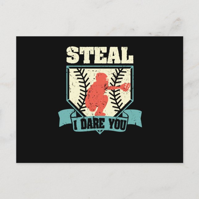 Funny Baseball Catcher Sportler Athlet Postkarte (Vorderseite)