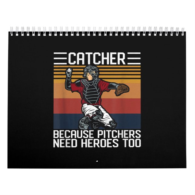 Funny Baseball Catcher Vintage Pitcher brauchen Li Kalender (Titelbild)