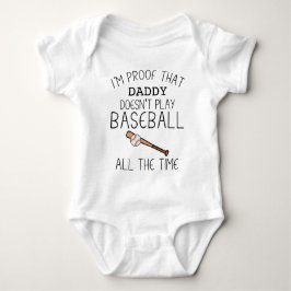 Funny Baseball Daddy | Baseball Catcher Baby Strampler