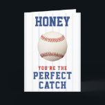 Funny Baseball Dirty Joke Ehefrau Happy Birthday Dankeskarte<br><div class="desc">Die lustige,  freche Geburtstagskarte für Ehemänner und Ehefrauen,  die den perfekten Haken haben! Das Design umfasst blaue Nadelstreifen und einen Baseball / Softball. Die Farbe Rot,  Weiß und Blau. Passen Sie es mit Ihrer persönlichen Nachricht an.</div>