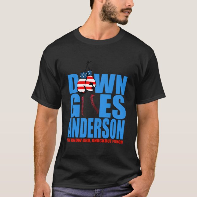 Funny Baseball Down geht Anderson Shirt für Men Wo (Vorderseite)