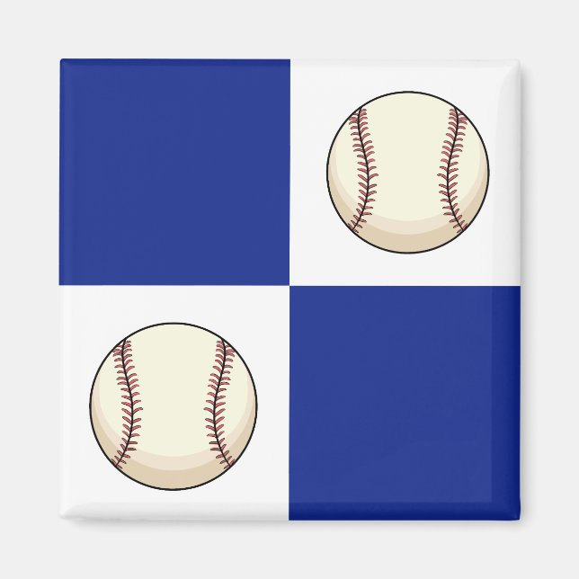 Funny Baseball Foto Template Magnet (Vorne)