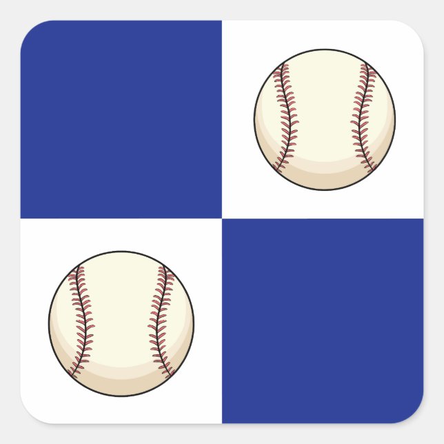 Funny Baseball Foto Template Quadratischer Aufkleber (Vorderseite)