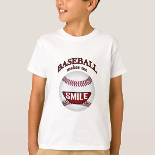 Funny Baseball macht mich lächelnd Kinder T - Shi T-Shirt