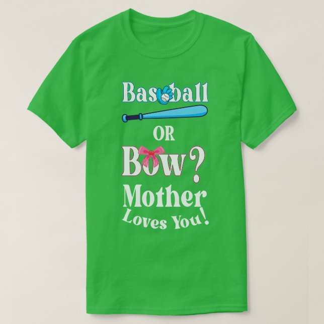 Funny Baseball oder Bow Mutter Lieben Sie T-Shirt (Design vorne)
