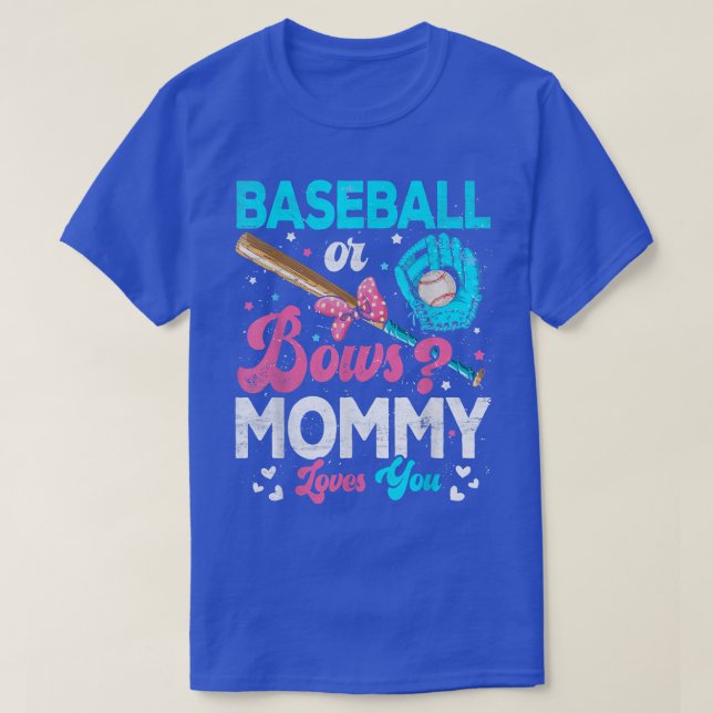 Funny Baseball oder Bows Mami Lieben, die Sie Gesc T-Shirt (Design vorne)