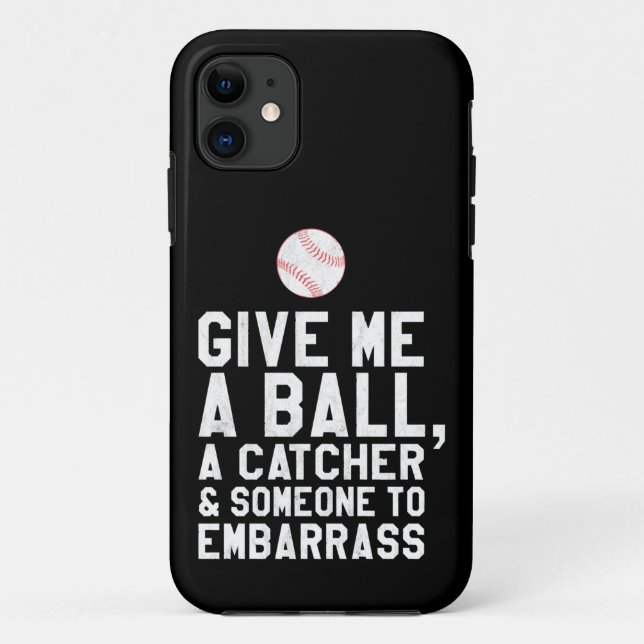Funny Baseball Pitcher gibt mir einen Ball Case-Mate iPhone Hülle (Rückseite)