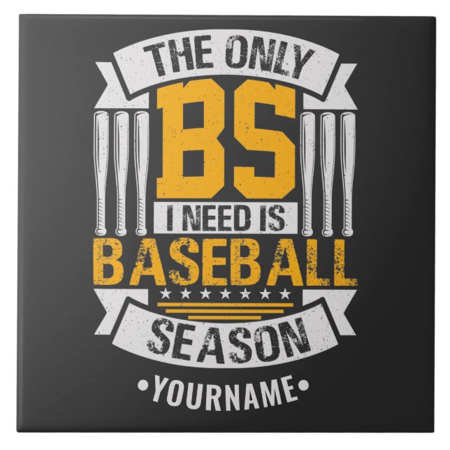 Funny Baseball Sarcasm Fliese (Vorderseite)