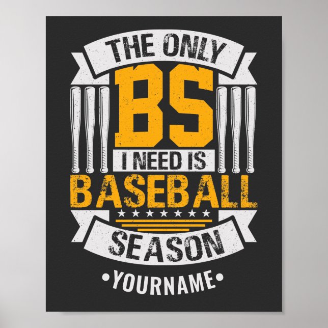 Funny Baseball Sarcasm Poster (Vorne)