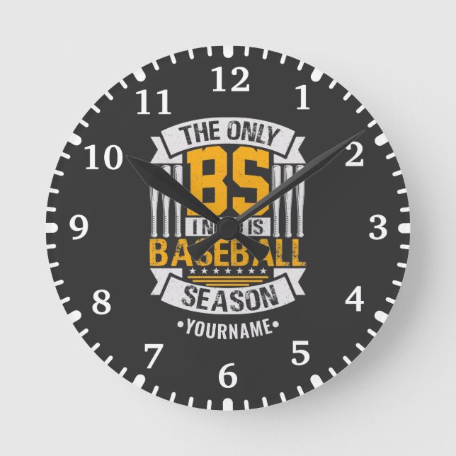 Funny Baseball Sarcasm Runde Wanduhr (Vorderseite)