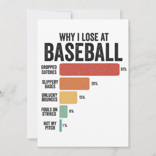 Funny Baseball Sport Warum ich im Baseball Retro v Einladung