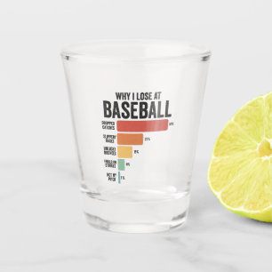 Funny Baseball Sport Warum ich im Baseball Retro v Schnapsglas