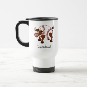 Funny Baseball sports Kids Cartoon Tier Reisebecher