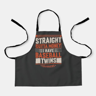 Funny Baseball Twin Parent Geschenk Schürze