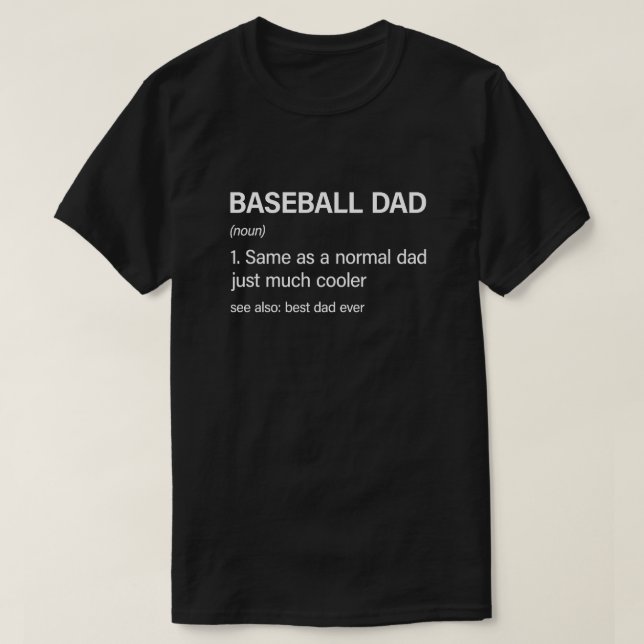 Funny Baseball Vater Definition Baseball Lover T-Shirt (Design vorne)