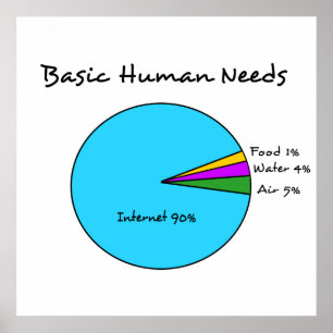 Funny Basic Human Needs für Computerfreaks Poster