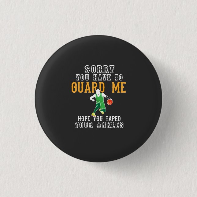 Funny Basketball Button (Vorderseite)