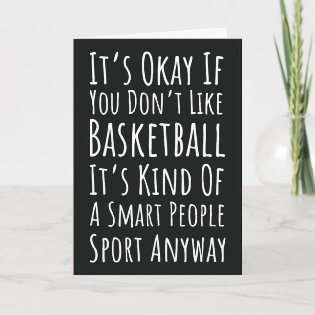 Funny Basketball Cards Sports Team Player Fan Karte (Vorderseite)